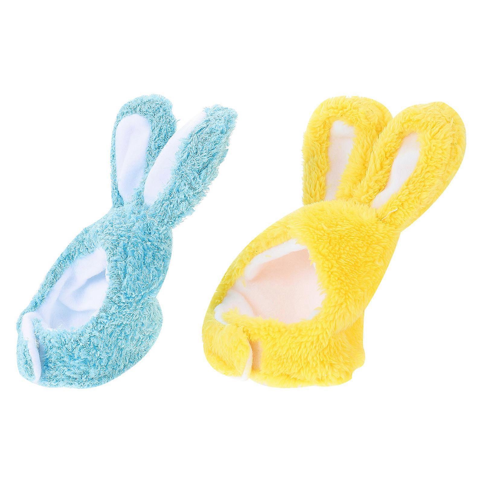 Pet Hat Cat Costume Hat with Rabbit Design for Decor 2Pcs Assorted Colors