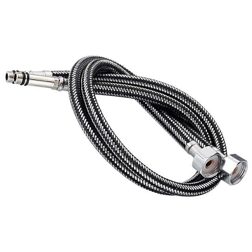 2Pcs Stainless Steel Braided Hose 1/2 Inch Flexible Hot and Cold Water Inlet Hoses for Home Use