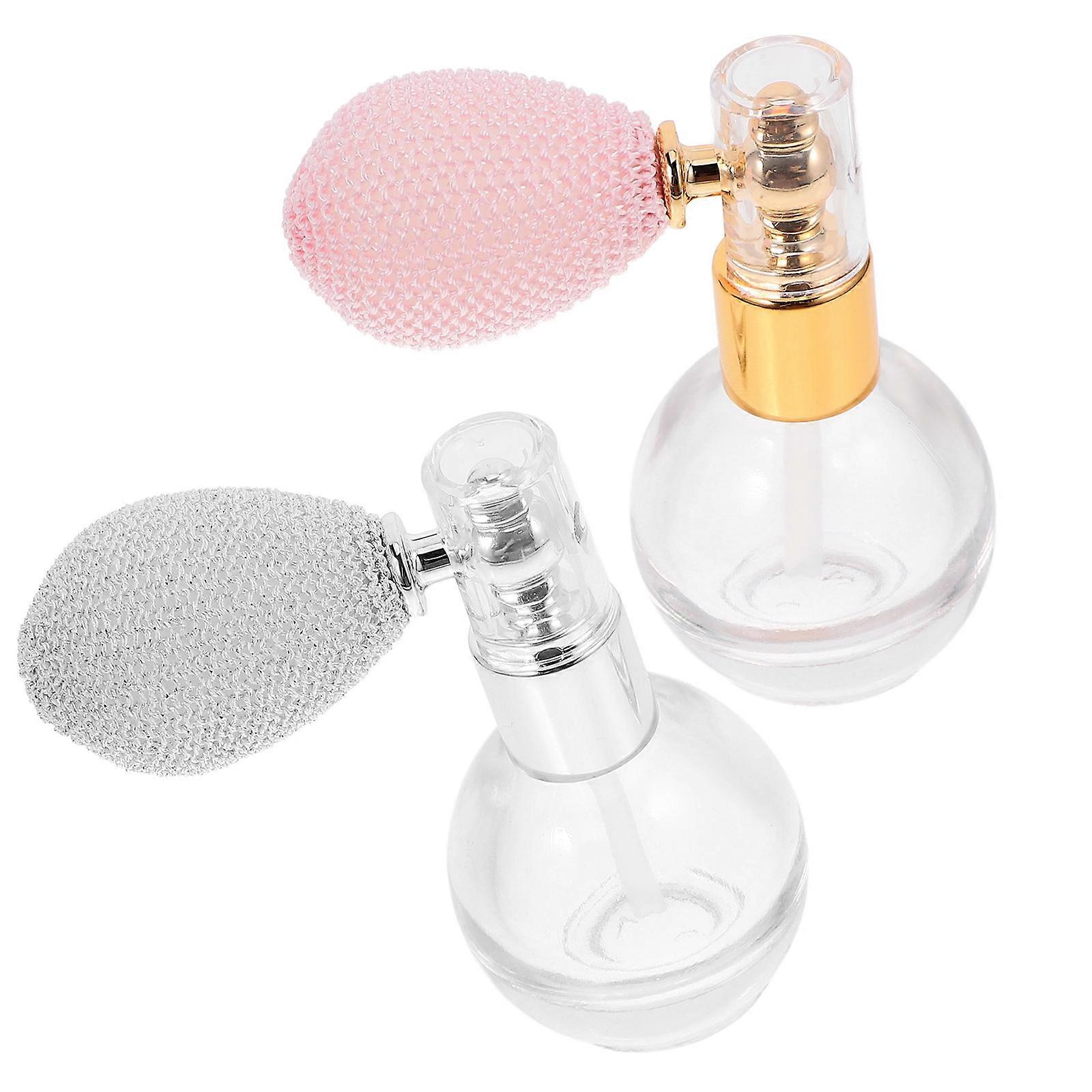 Perfume Atomizer Glass Bottles for Storage Use with Good Sealing 2Pcs Assorted Color