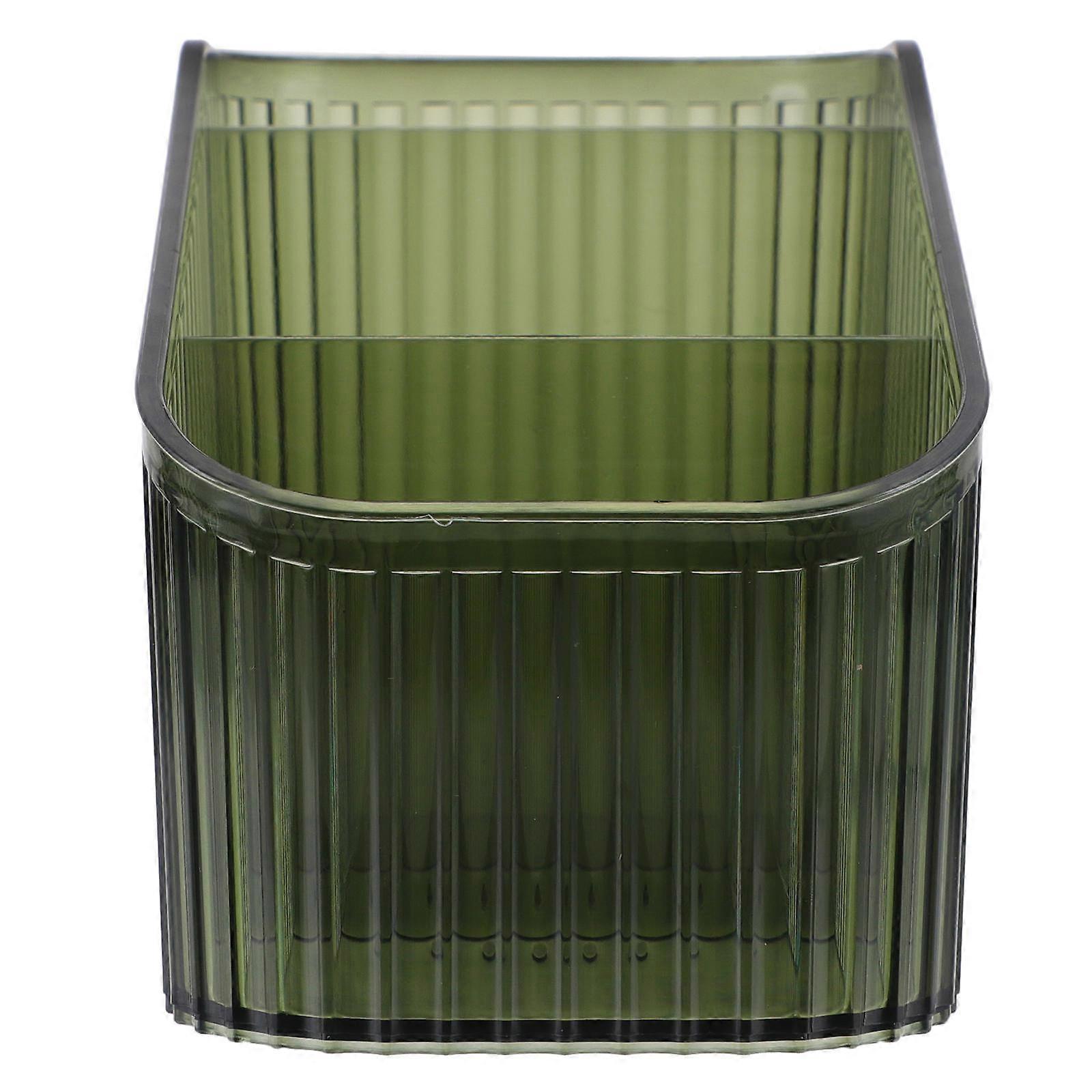 Here's a polished product description for your **Transparent Makeup Brush Holder Cosmetic Organizer with Dividers**:
**Transparent Makeup Brush
