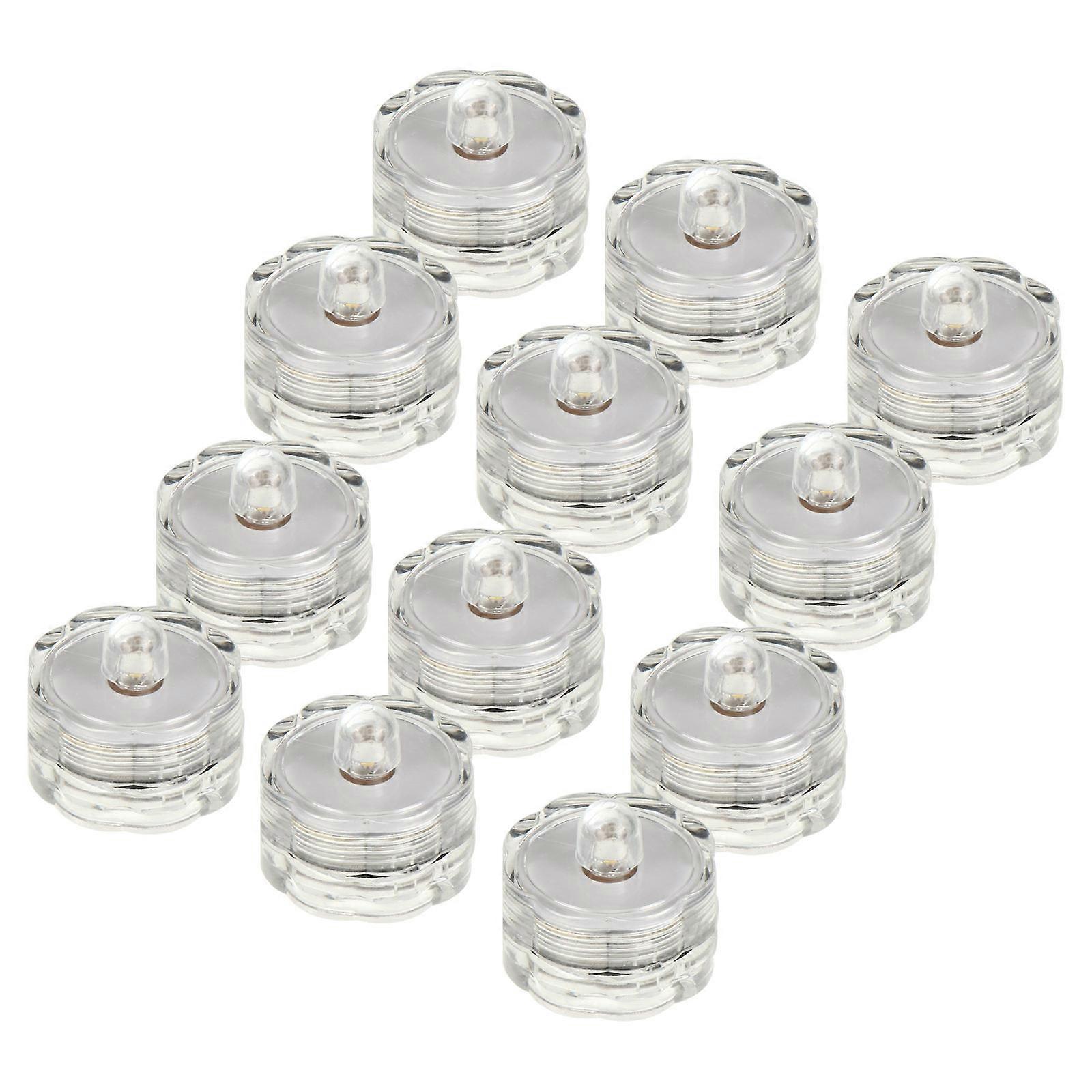24Pcs Waterproof Led Candle Lights Plum Blossom Shape For Romantic Decorations In Parties Family Use And Anniversaries