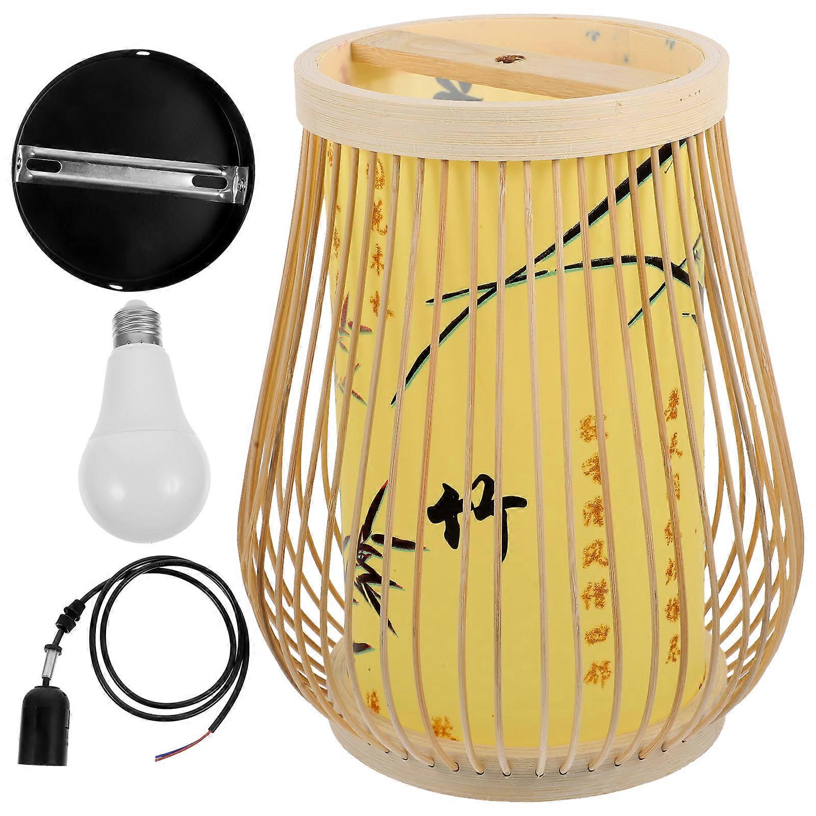 Pendant Bamboo Lamp Shape Ideal For Indoor Use In Restaurant With Zen Style 23X20CM Enhances Lighting Ambiance 1 Set