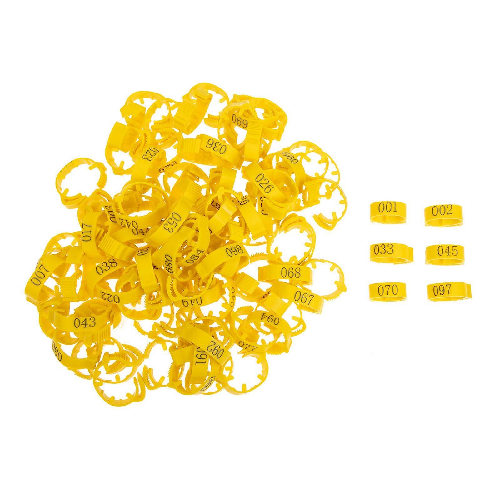 100Pcs Convenient Numbered Chicken Leg Bands Chicken Identification Rings