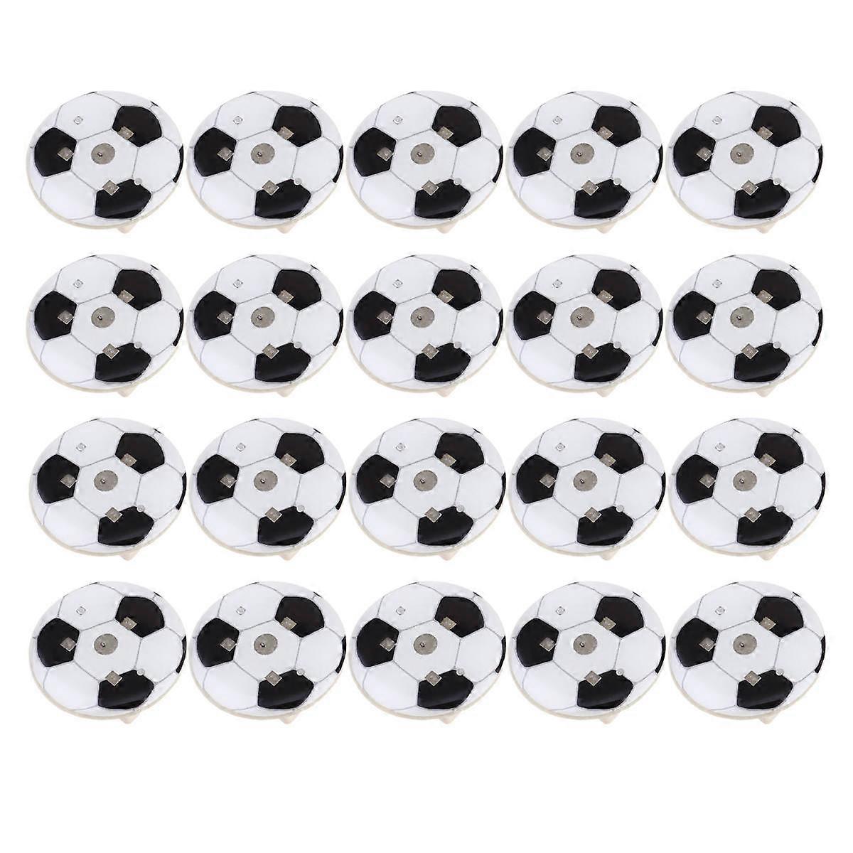 Luminous Football Shape Badge Glowing Accessory For Girls And Women Featuring Assorted Color 25Pcs