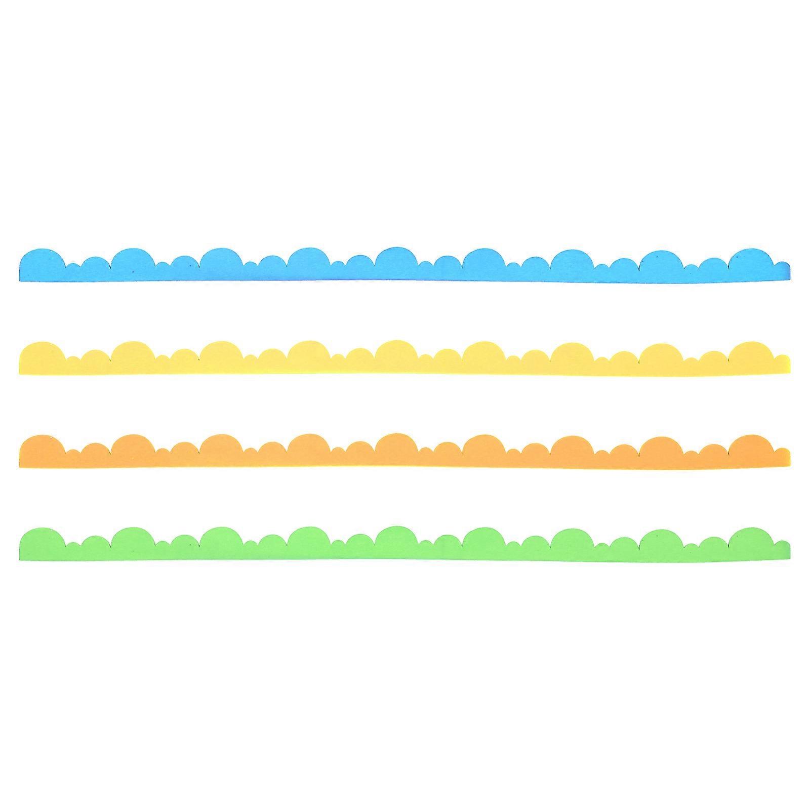 Bulletin Board Borders 4Pcs Multi Blackboard Border Decor with Versatile Foam Features