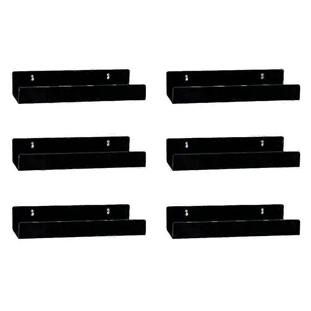 6-Pack Acrylic Wall Mount LP Vinyl Record Holder Shelf