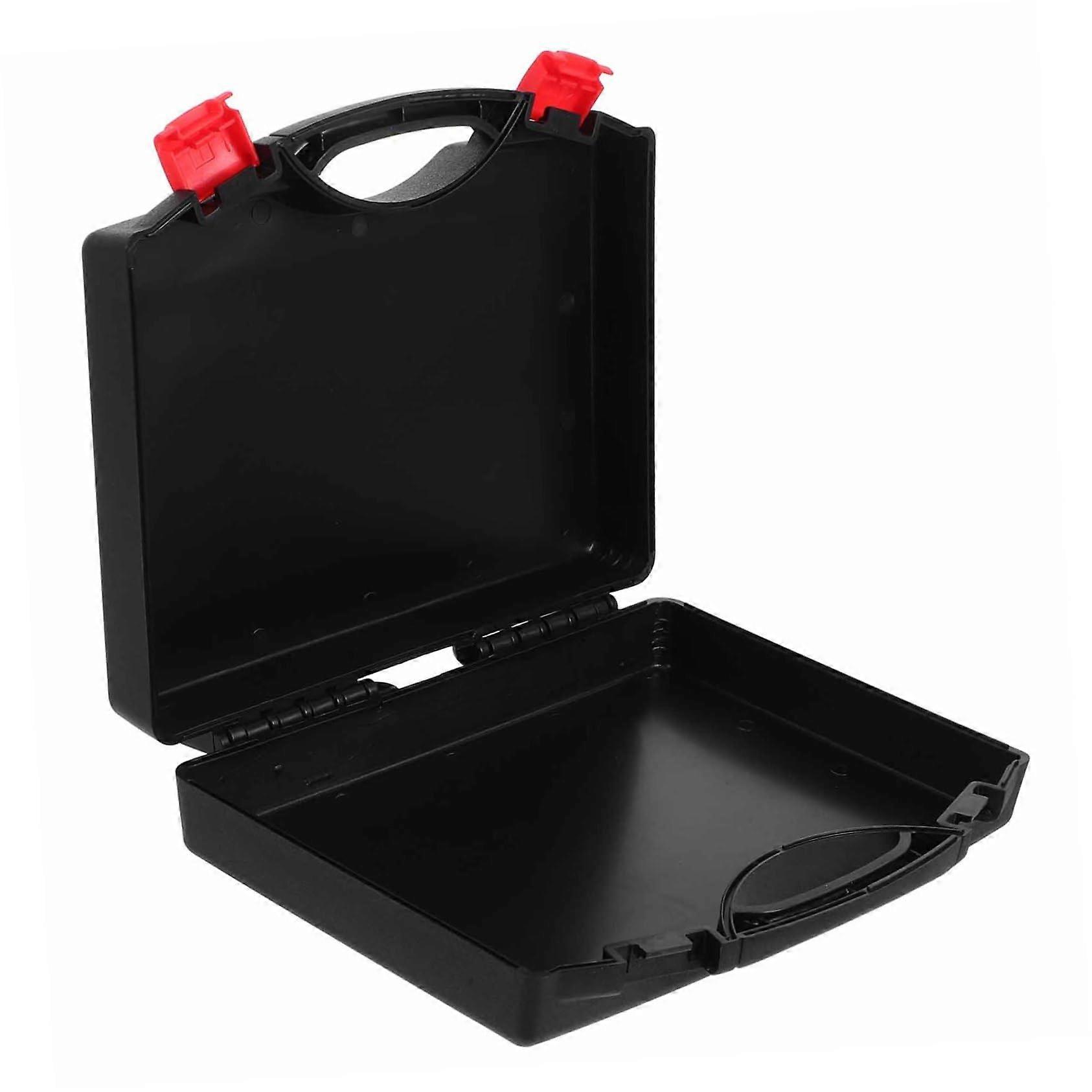 Box Storage Box for Hardware Drill Plastic Housing with Foam Tool Box Small Tool Box Hardware Organiser Tool Storage PP Black
