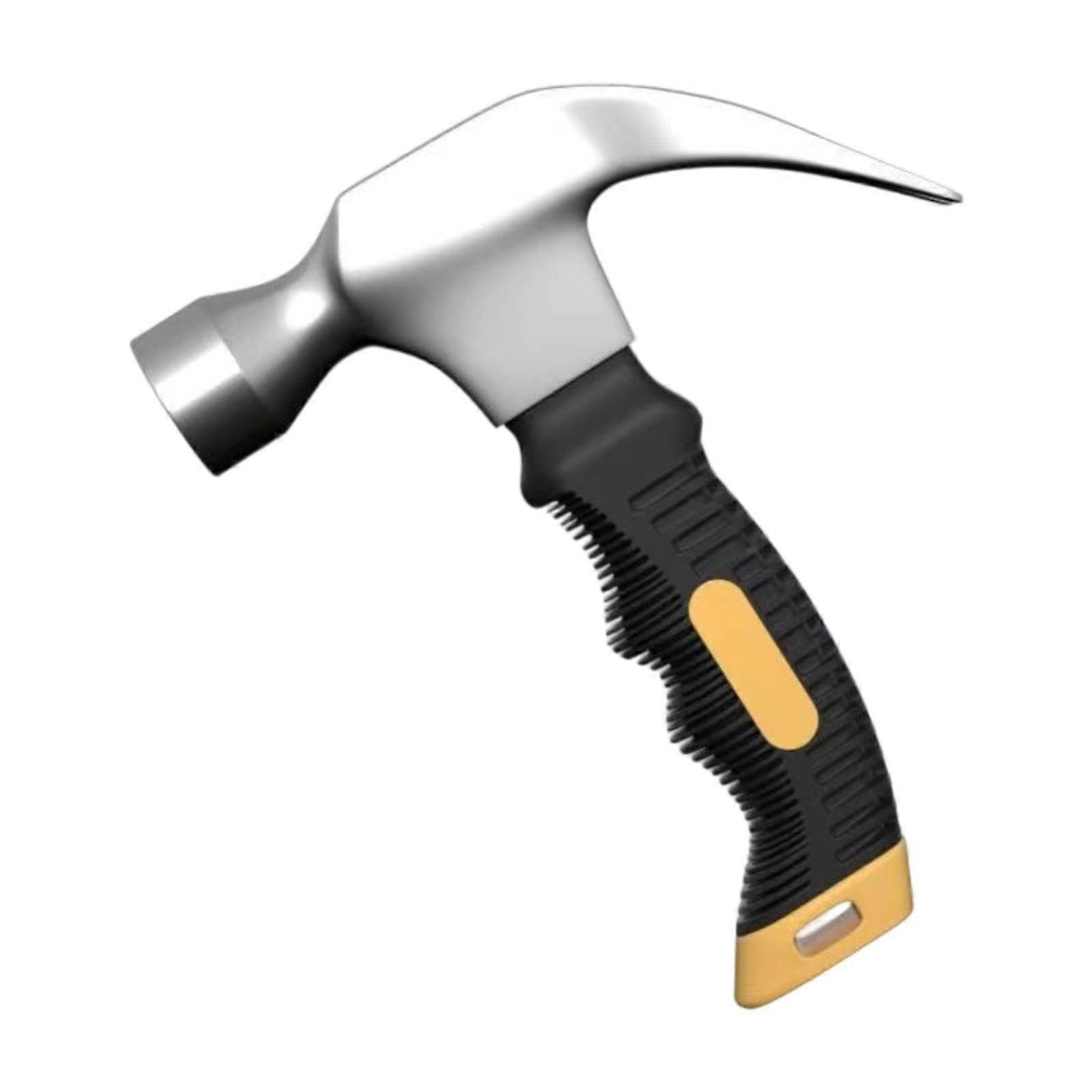 Claw Hammer, DIY Tool, Multifunctional Hammer, Portable, Carbon Steel, Durable, For Home Use, Yellow