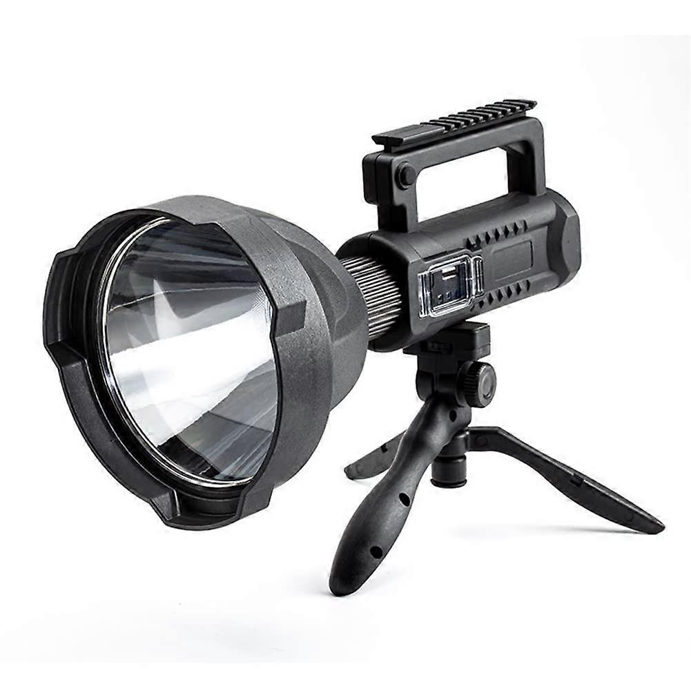 Handheld searchlight, USB, rechargeable, portable, waterproof, 10W, 4 modes, phone mount for hiking, fishing