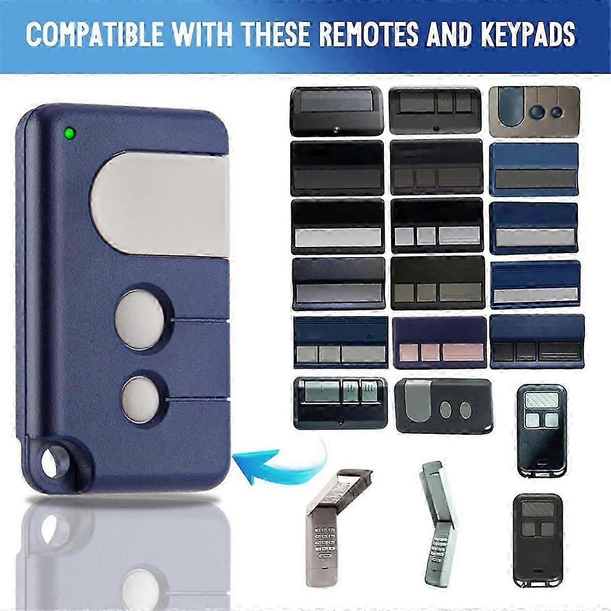 3pcs Garage Door Remote 433.92mhz,3-Button Opener Control Compatible with Multiple Models