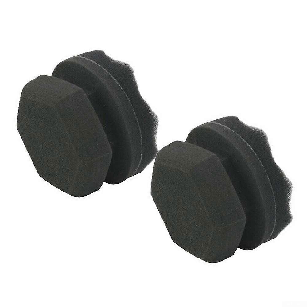 Auto polishing sponge applicators, 2 pieces, tire dressing pads for waxing and sealing, glazing, 8 cm in diameter