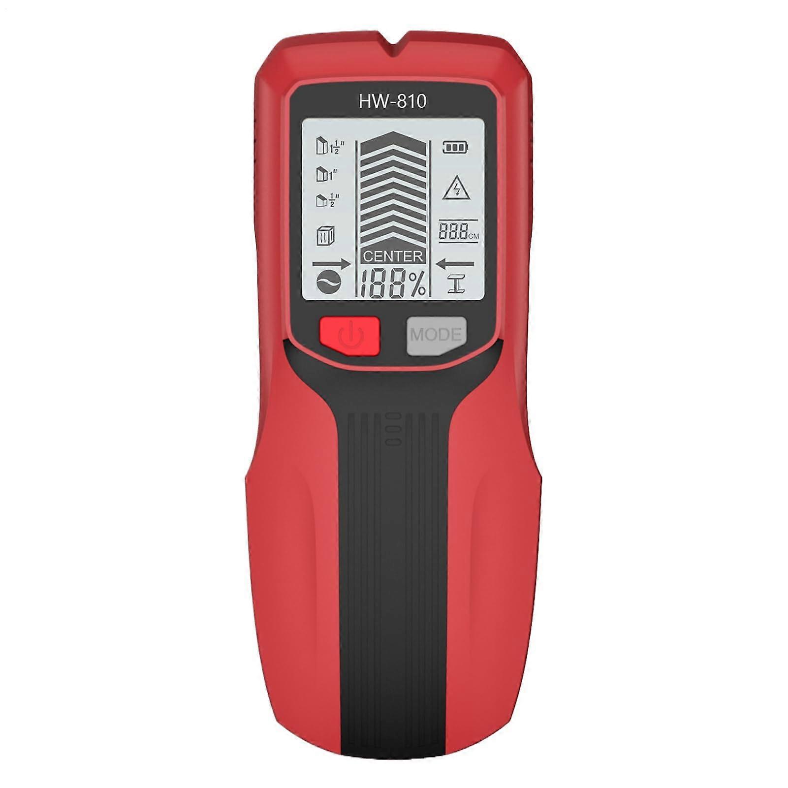 Wall Scanner  Multifunctional Handheld Stud Finder with LCD Display Wire Detector  Metal Detector for Framing and Drywall Red