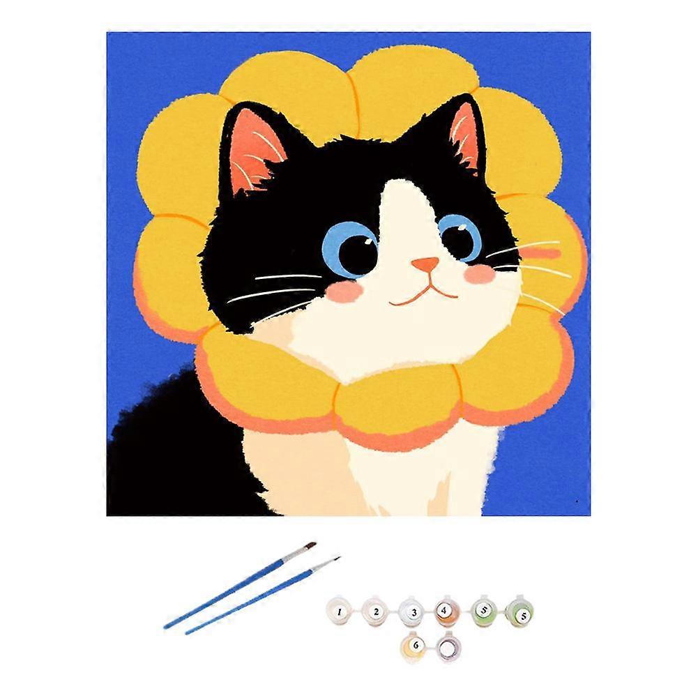 Peinture numérique chat mignon