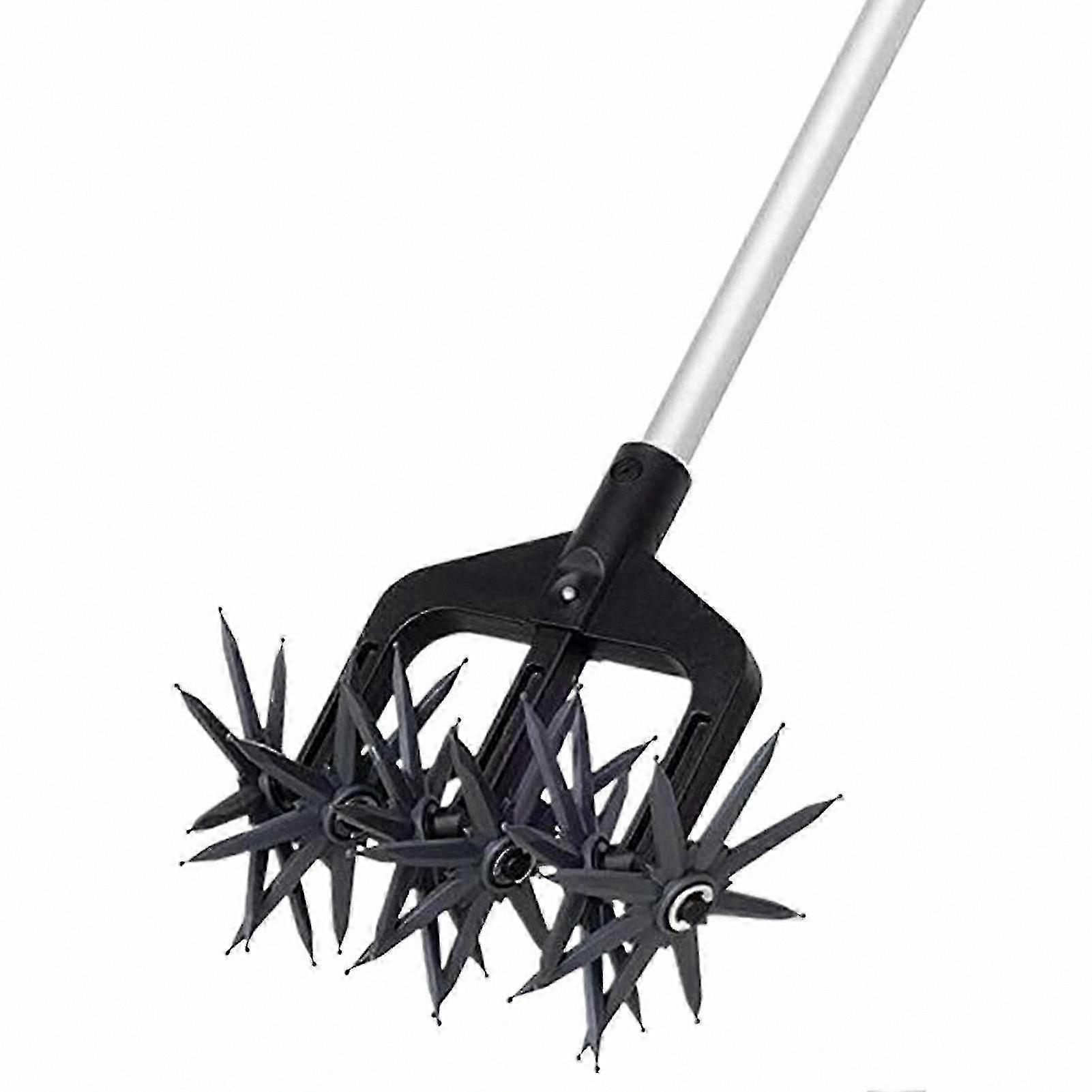 Adjustable Handheld Garden Tiller for Soil Cultivation and Weeding