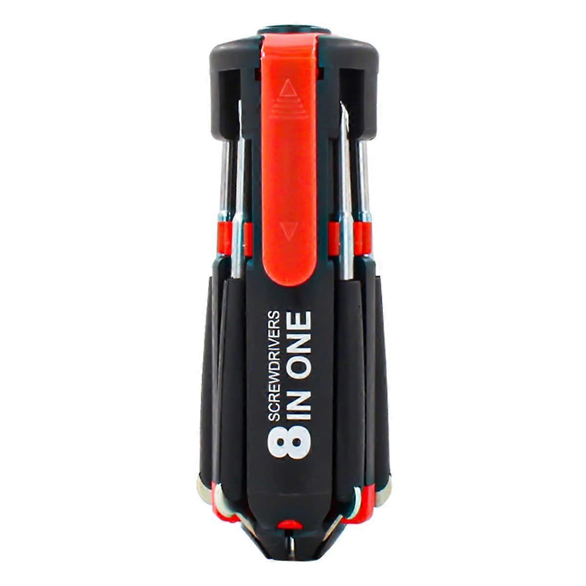 8 in 1 Multifunction Screwdriver with Light, Foldable Design for DIY Maintenance Steel