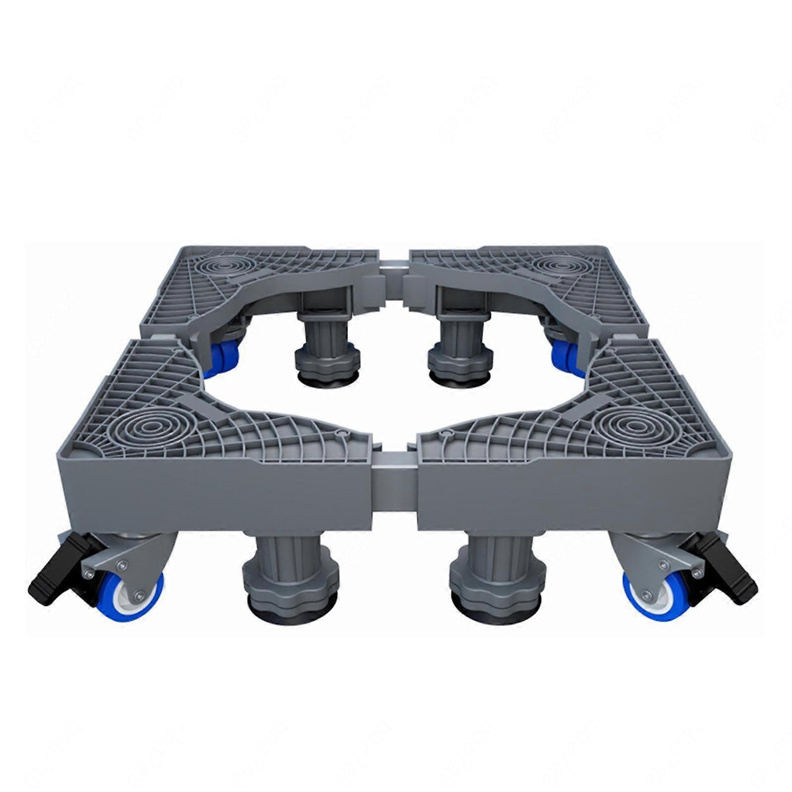 Washing Machine Stand With 4 Casters, Height-Adjustable Pedestal For Washer And Dryer, 8 Legs, Movable Base