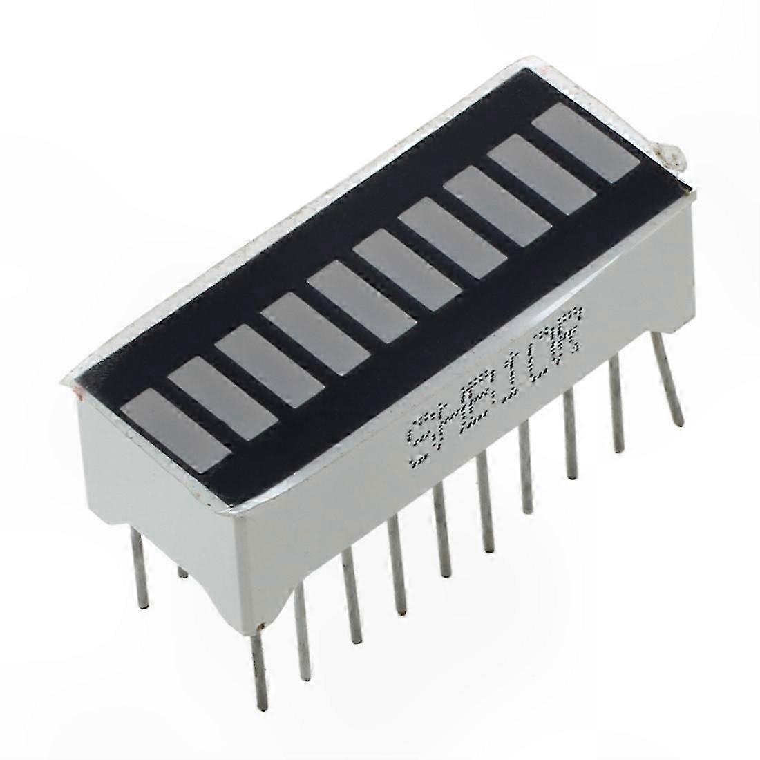 Red LED Bar Graph Display with 10 Segments for Electronic Projects