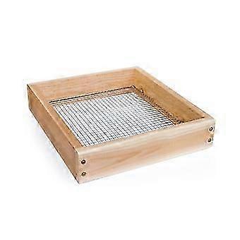 Raw Rutes Hand Garden Sifter for Compost, Dirt and Potting Soil Rough Sawn Sustainable