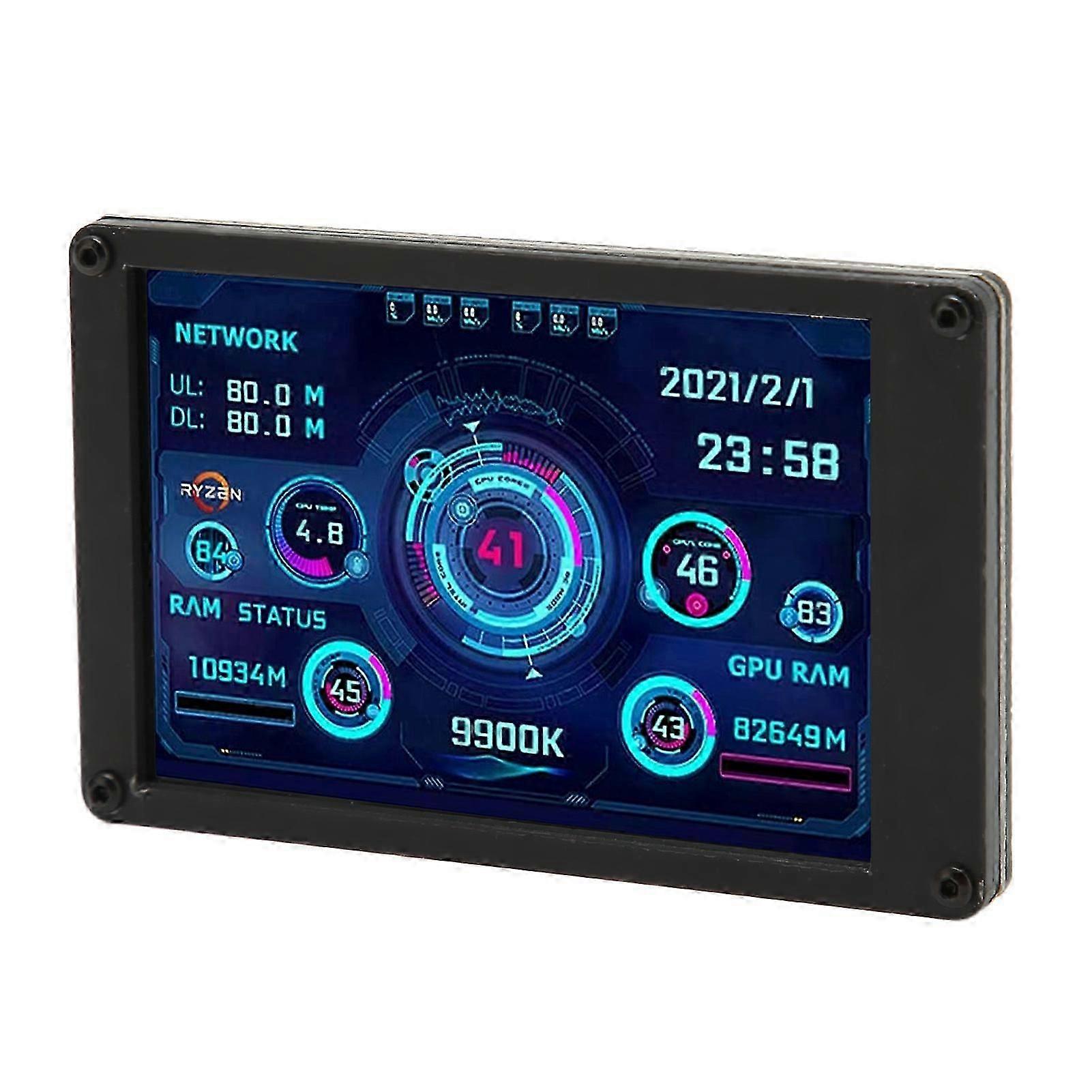 2025 3,5 ιντσών IPS USB μίνι οθόνη CPU GPU RAM Οθόνη πίνακα αισθητήρων θερμοκρασίας PC με καλώδιο κεντρικής πλακέτας 4 ακίδων