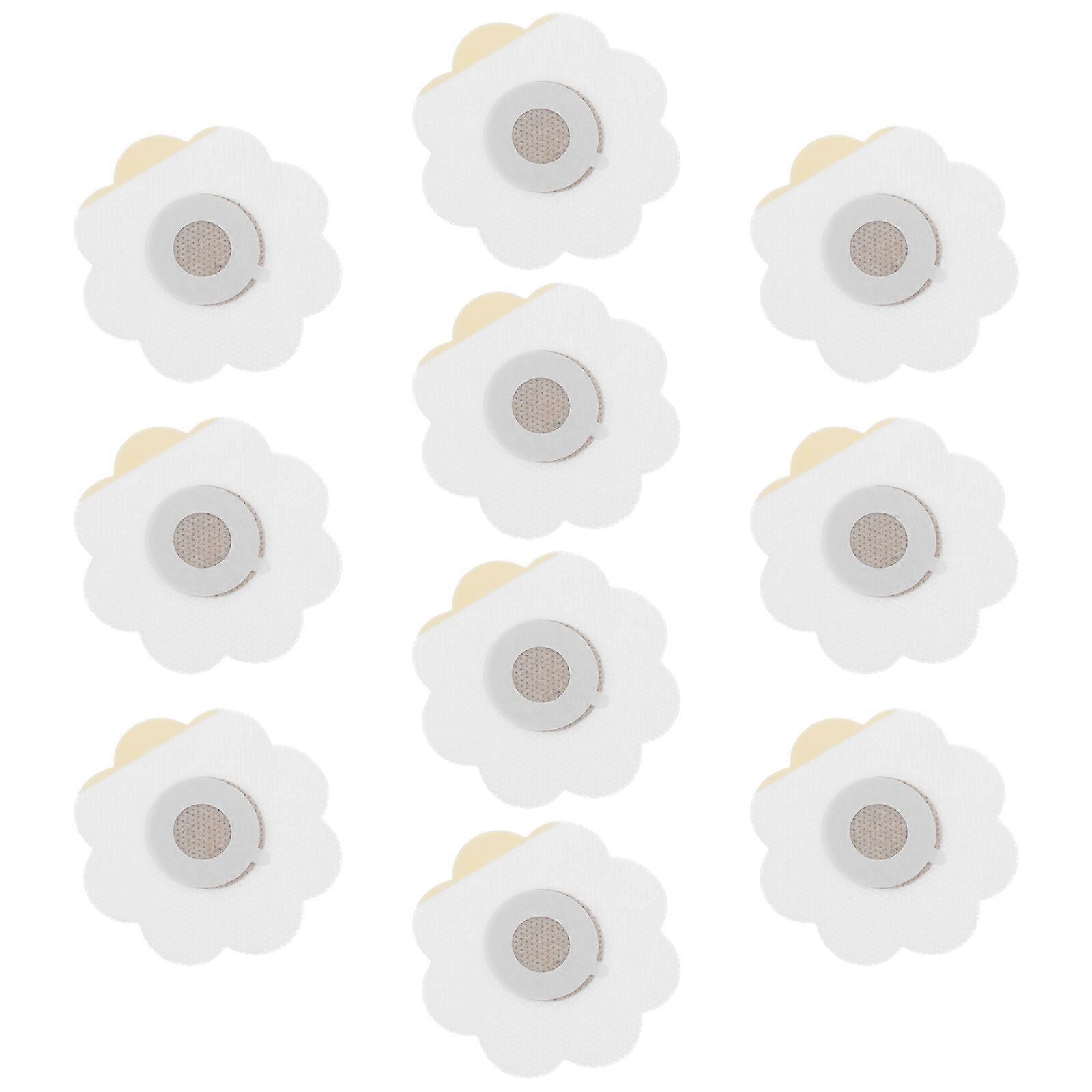 Portable Moxibustion Patches for Moxibustion Instruments Therapy Sessions White Nonwoven Flower Shaped Providing Adhesive Stability 10Pcs