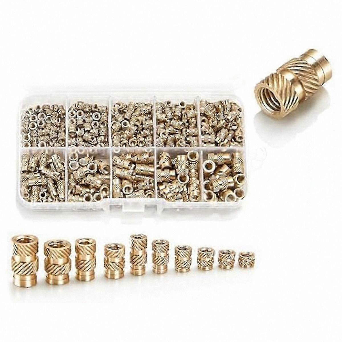 420 Pieces M3/M5 Threaded Inserts Kit, Brass Knurled Nuts for Components, Heat-Set Inserts for Plastic Parts