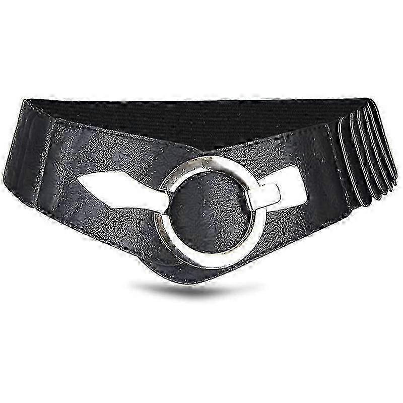 Stylish Vintage Women's Elastic Waist Belt with Buckle