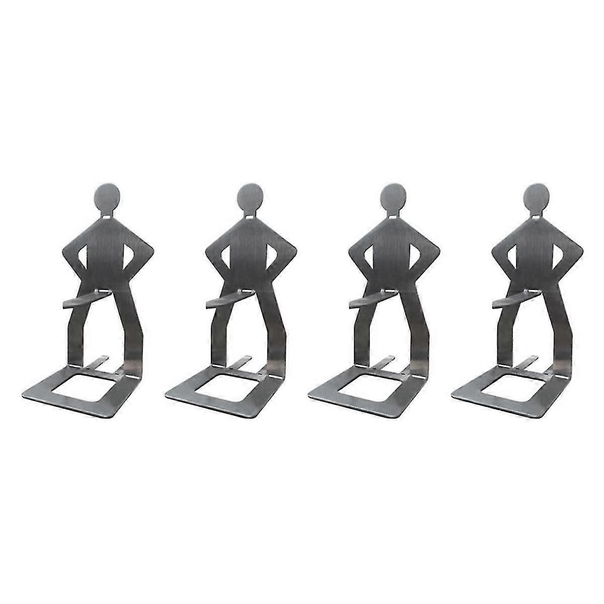 4stk rustfrit stål BBQ hotdog stand holder