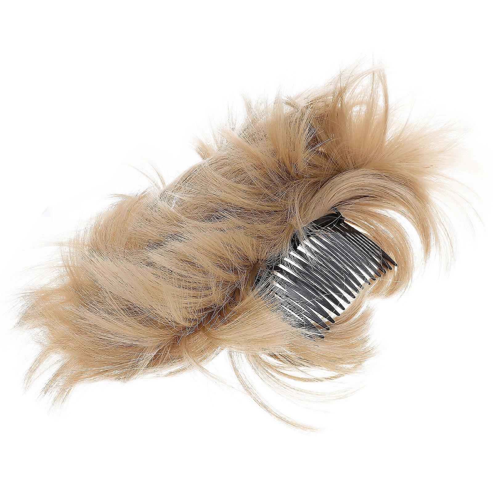 Here's a refined product description for your **Messy Bun Hairpiece**:
**Elegant Messy Bun Hairpiece for Women – Golden**
Add instant glamour to