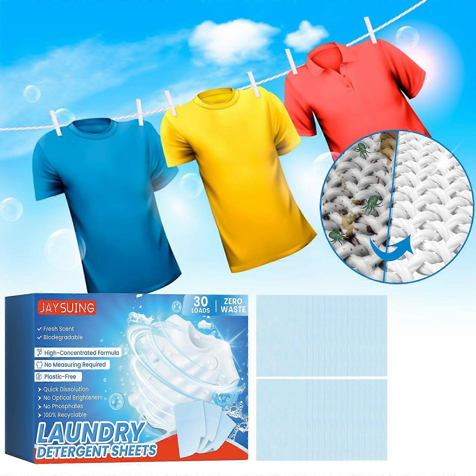 Jaysuing Laundry Sheets Versatile Cleaning Sheets for Removing Oil Stains, Dirt, & Mold from Clothes