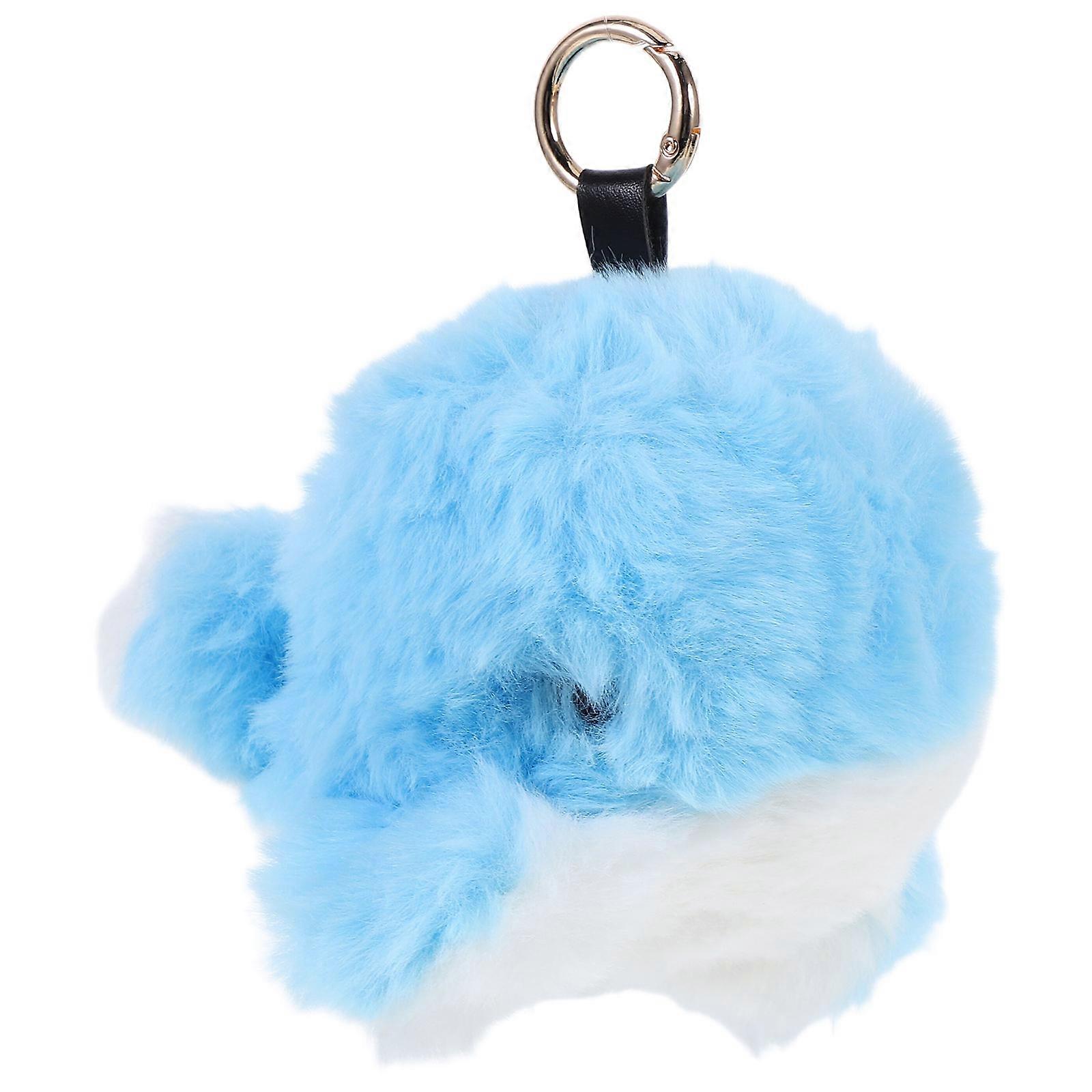 Whale Stuffed Animal Plush Keychain for Decor Cute Sky-Blue