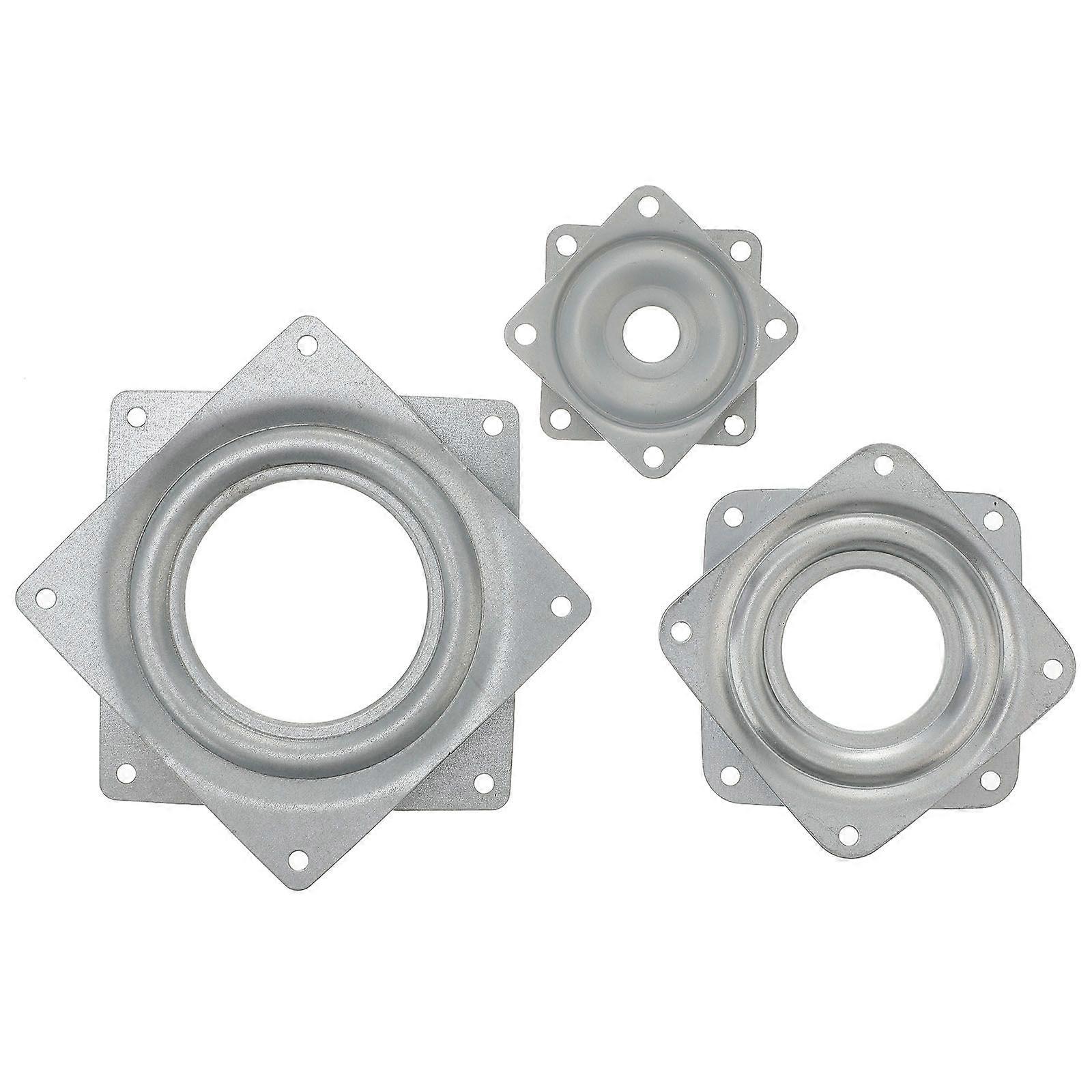3Pcs Lazy Susan Square Turntable Bearing DIY Furniture Accessories Display Stand (2 inch + 3 inch + 4 inch)
