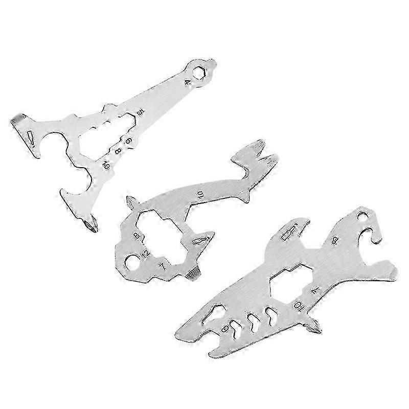 Outdoor Tools Wrench Corkscrew Screwdriver Tool Card Shark Style St...