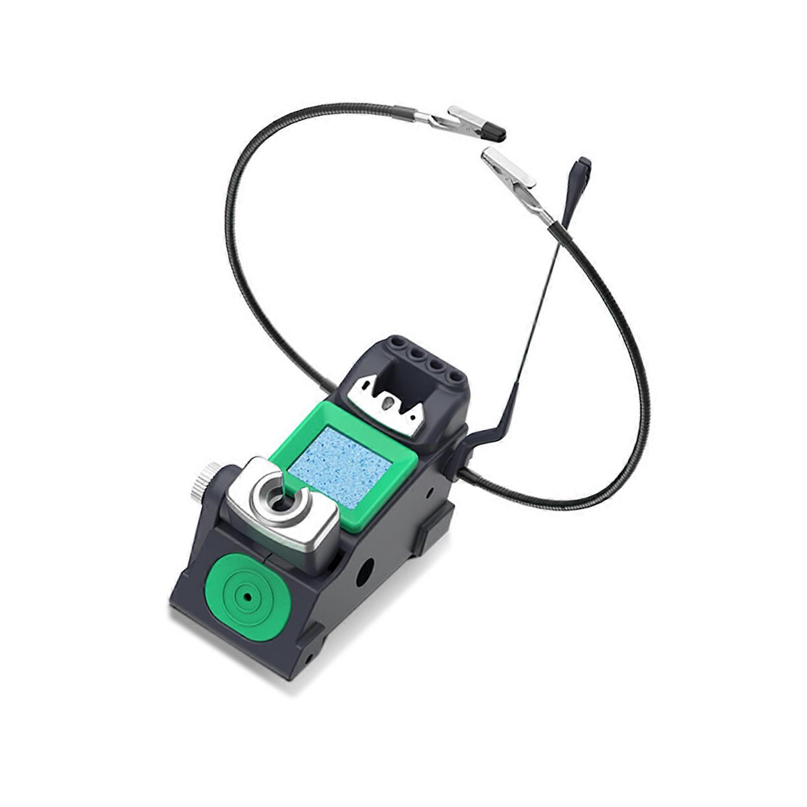 Multifunctional Soldering Welding Stand for C210 C245 Handles Includes Rotation Clamp Solder Rack Heat Resistant Sponge Multicolor