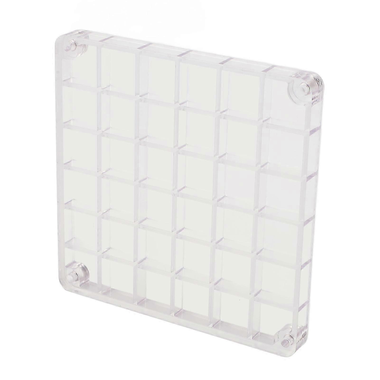 Acrylic Magnetic Seashell Display Box Clear 36 Grids Decorative Storage Case Organizer Container