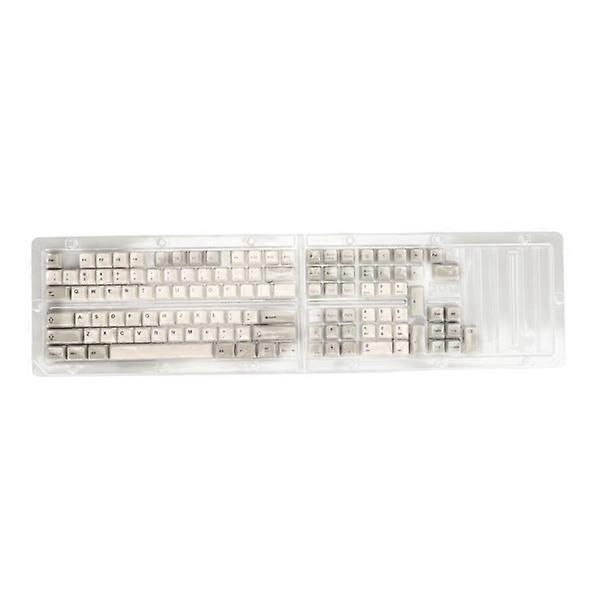 Keyboard Keycaps Retro Gray White 122 Keys PBT Theme Keycap XDA Height Sublimation DIY Keycaps