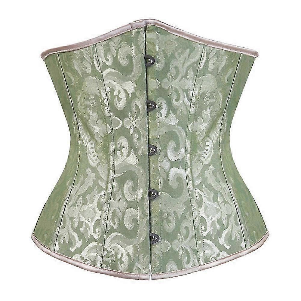Gothic Retro Vintage Tapestry Steampunk Corset with Chain