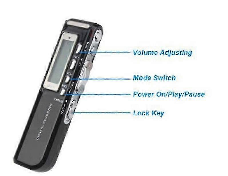 1.3" LED Mini Digital Voice Recorder with MP3 Player Black and Sl...