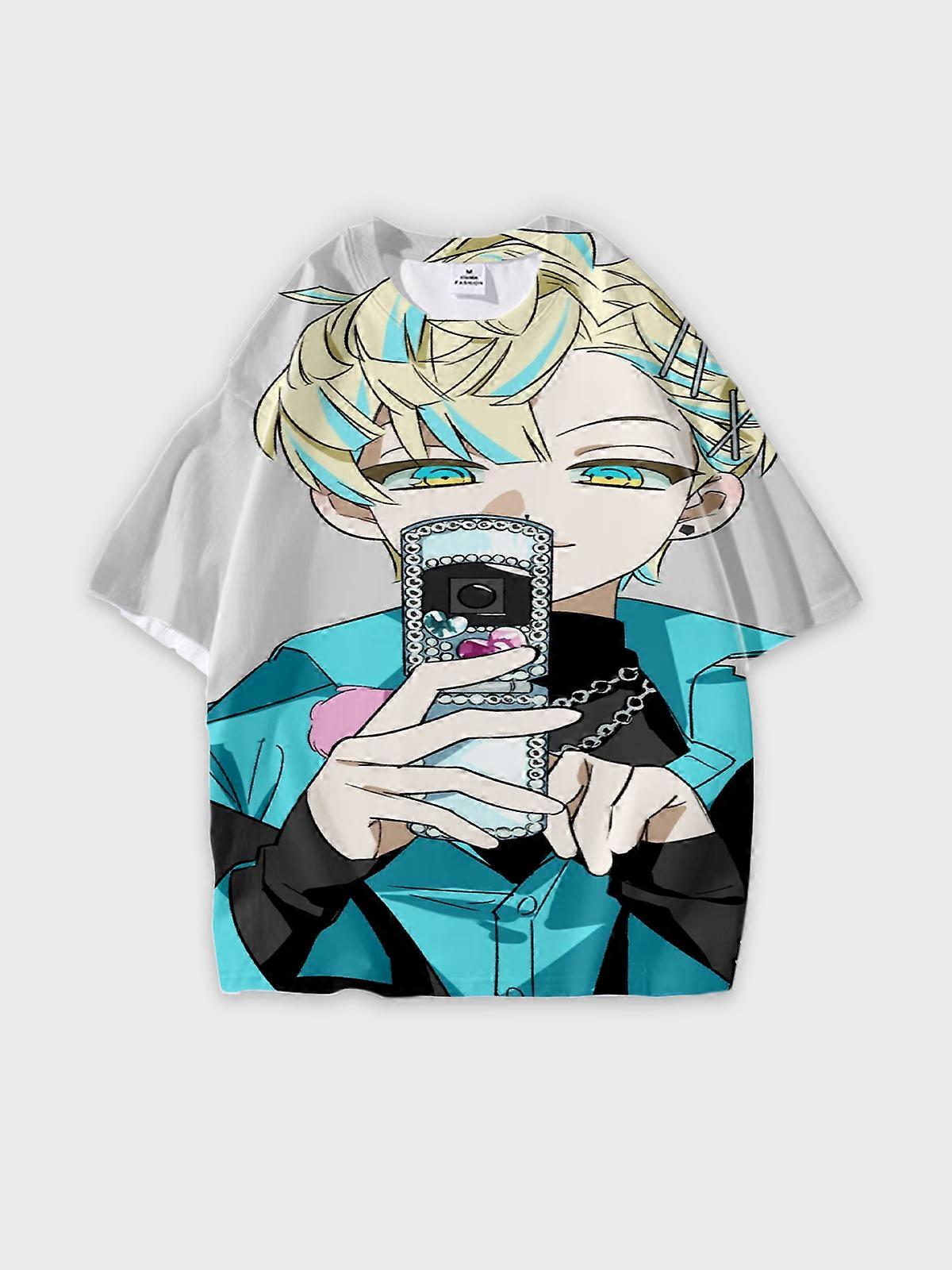 T-Shirt Short Sleeve Round Neck, Summer Casual Loose Graphic Tee, Unisex Paradox Live THE ANIMATION V859