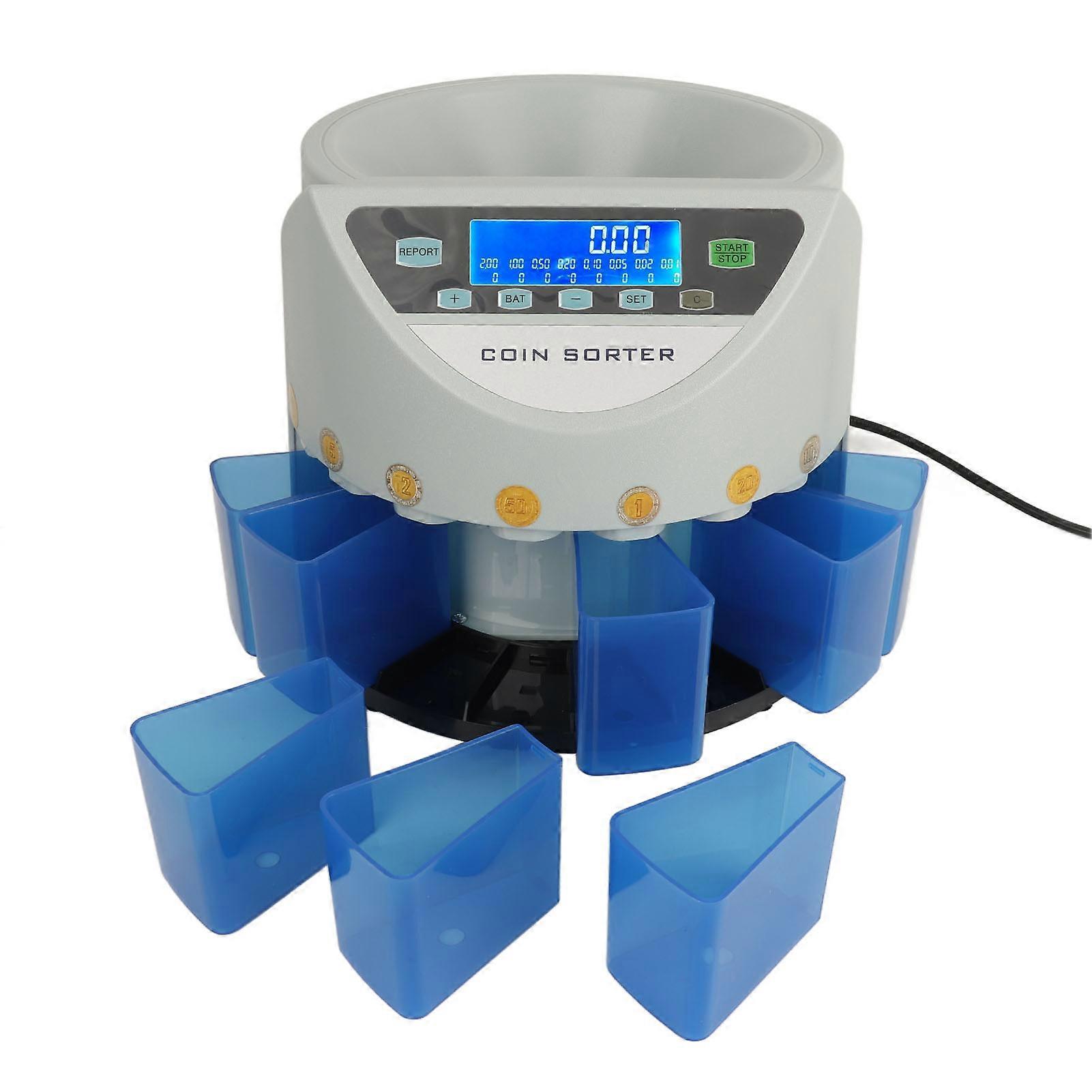 Trieuse de pièces de monnaie Écran LCD Compteur de monnaie multi-devises 35x31x26cm