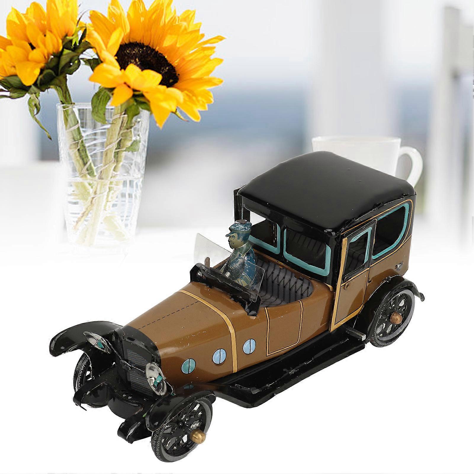 Clockwork Vintage Tinplate Handcrafted Retro Wind-Up Toy Car