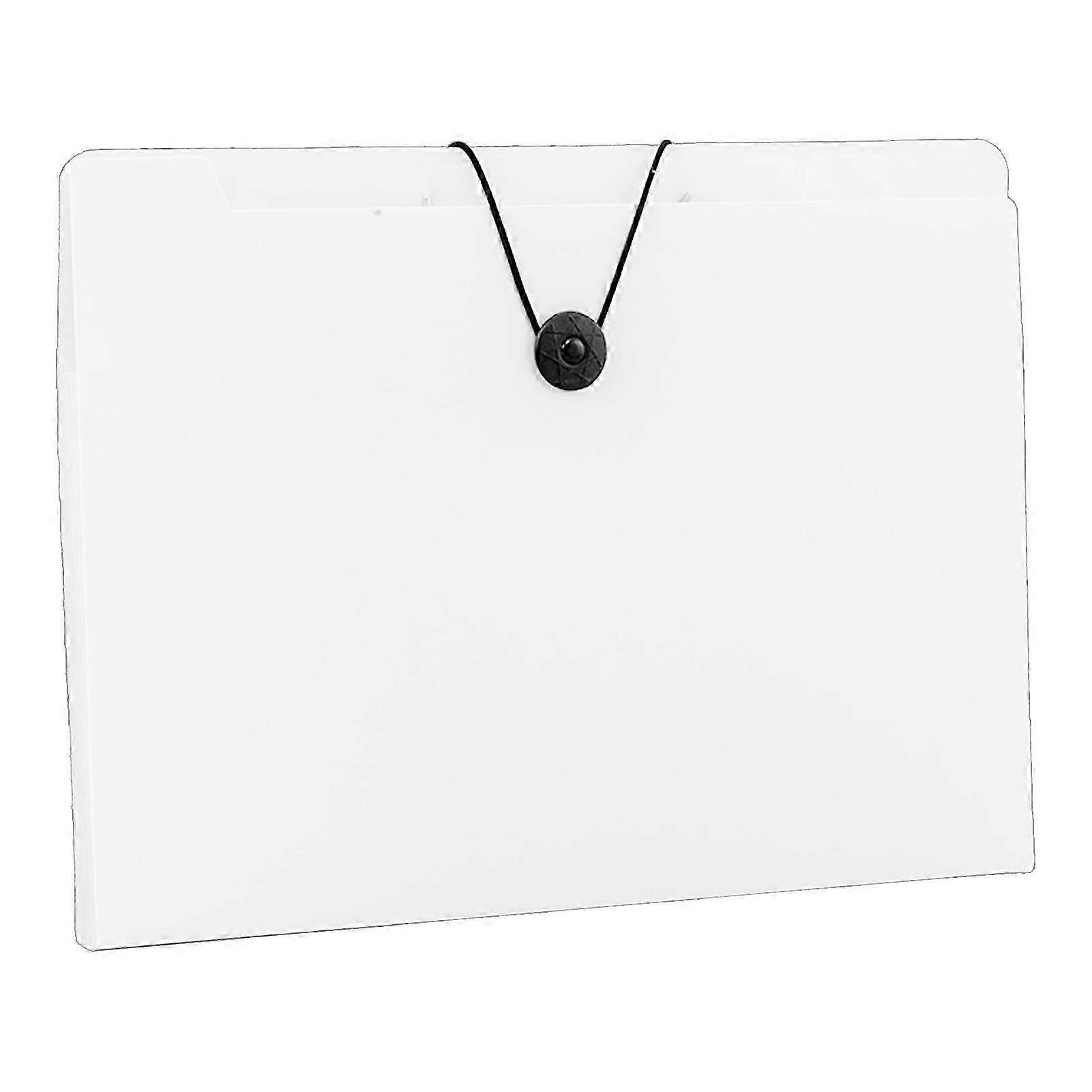 KAESI A4 8-Grid Transparent Insert File Folder with Organ Buckle, Large Capacity Document Storage Stationery