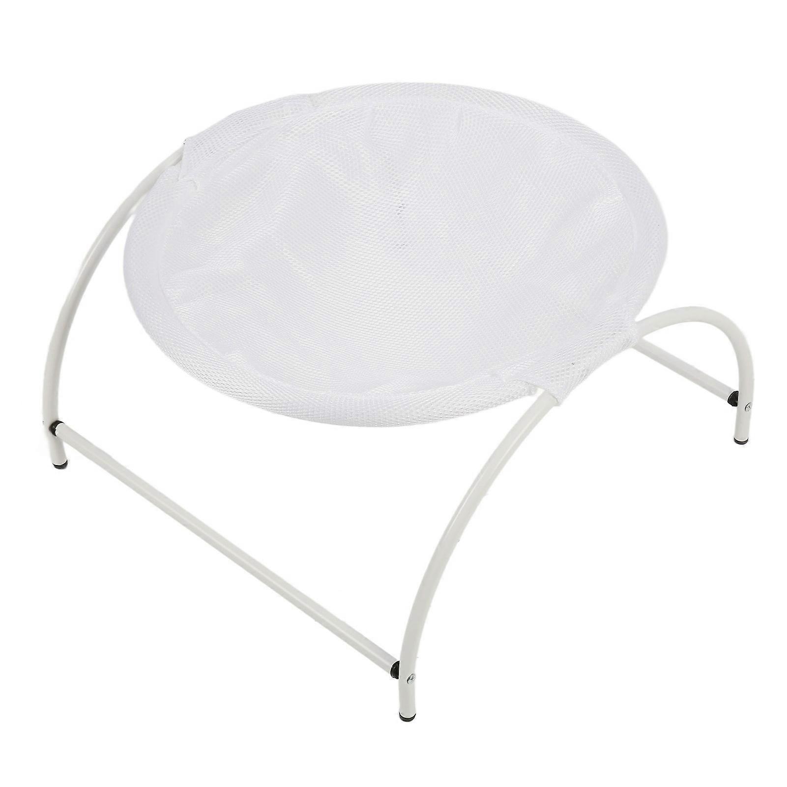 Elevated Pet Hammock Bed Detachable Breathable Mesh White