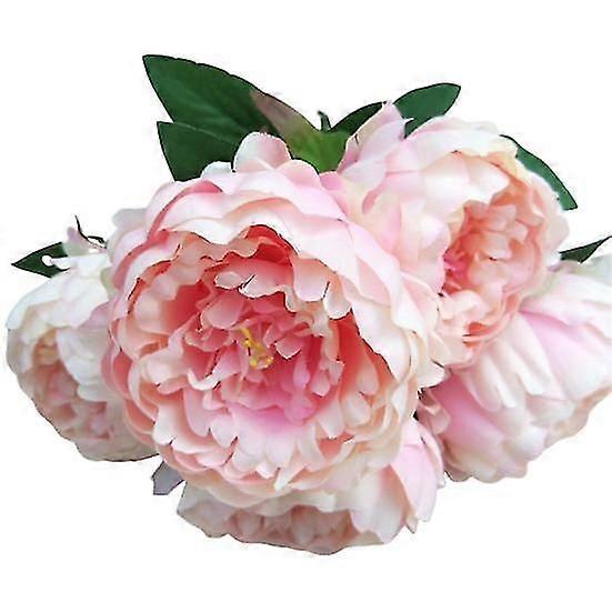 1 Bouquet Simulation Flower Exquisite Decorative Plastic Beautiful 5 Head Artificial Wedding Party Decor for Desktop