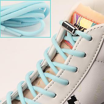 Veeki Light blue Elastic No Tie Shoe Laces For Adults,Kids,Elderly,System With Elastic Shoe Laces(5 Pairs )