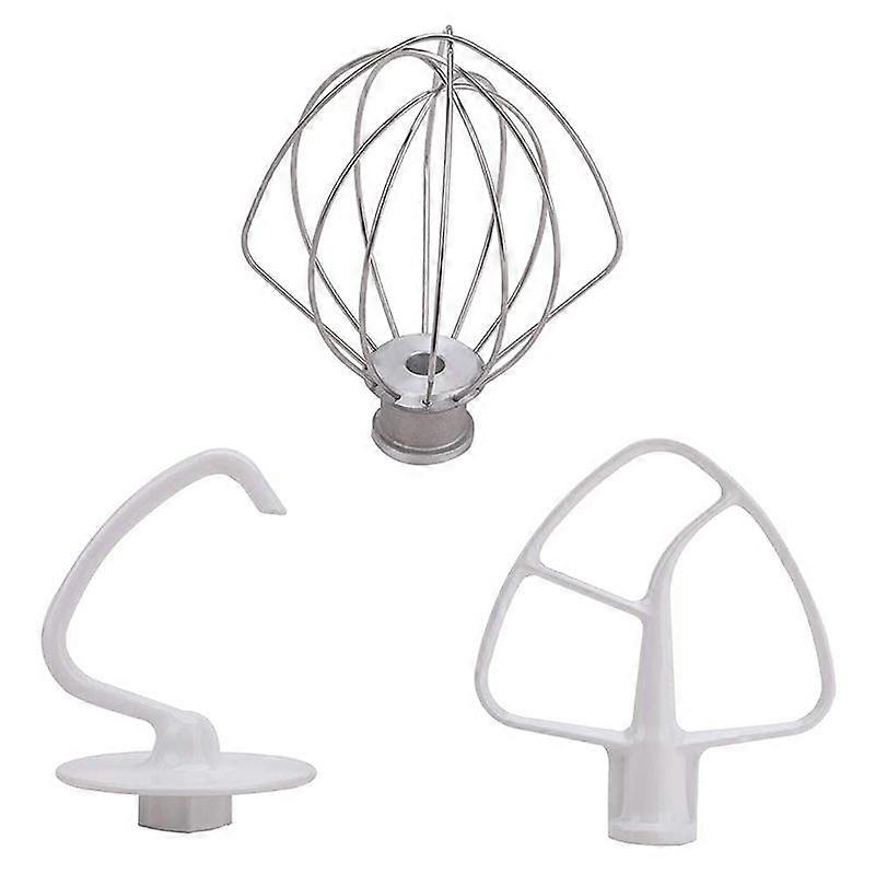 K45DH Dough K45B Coated Flat Beater K45WW Wire Whip Fit for Stand Mixer with 4.5Qt 5 Qt Bowl for Ki