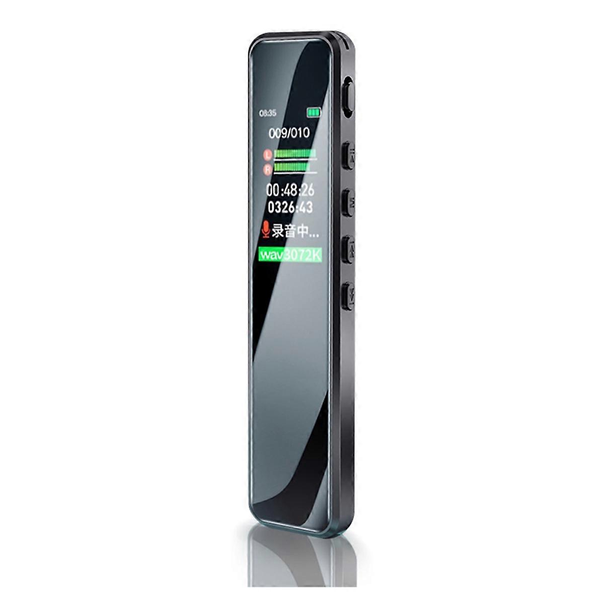 Digital Voice Activated Recorder Long Distance Audio Recording MP3 Player Noise Reduction WAV Record 3072KBPS 64GB