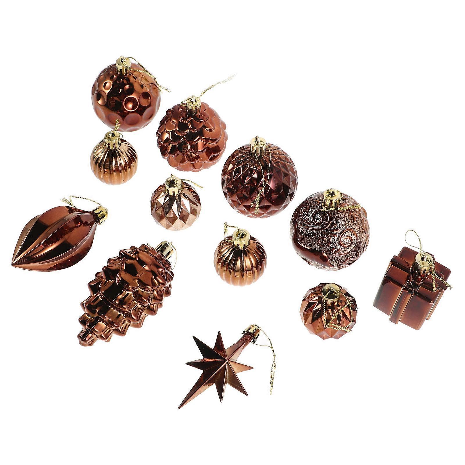 Shatterproof Christmas Tree Hanging Ornaments for Decoration 12Pcs Multi