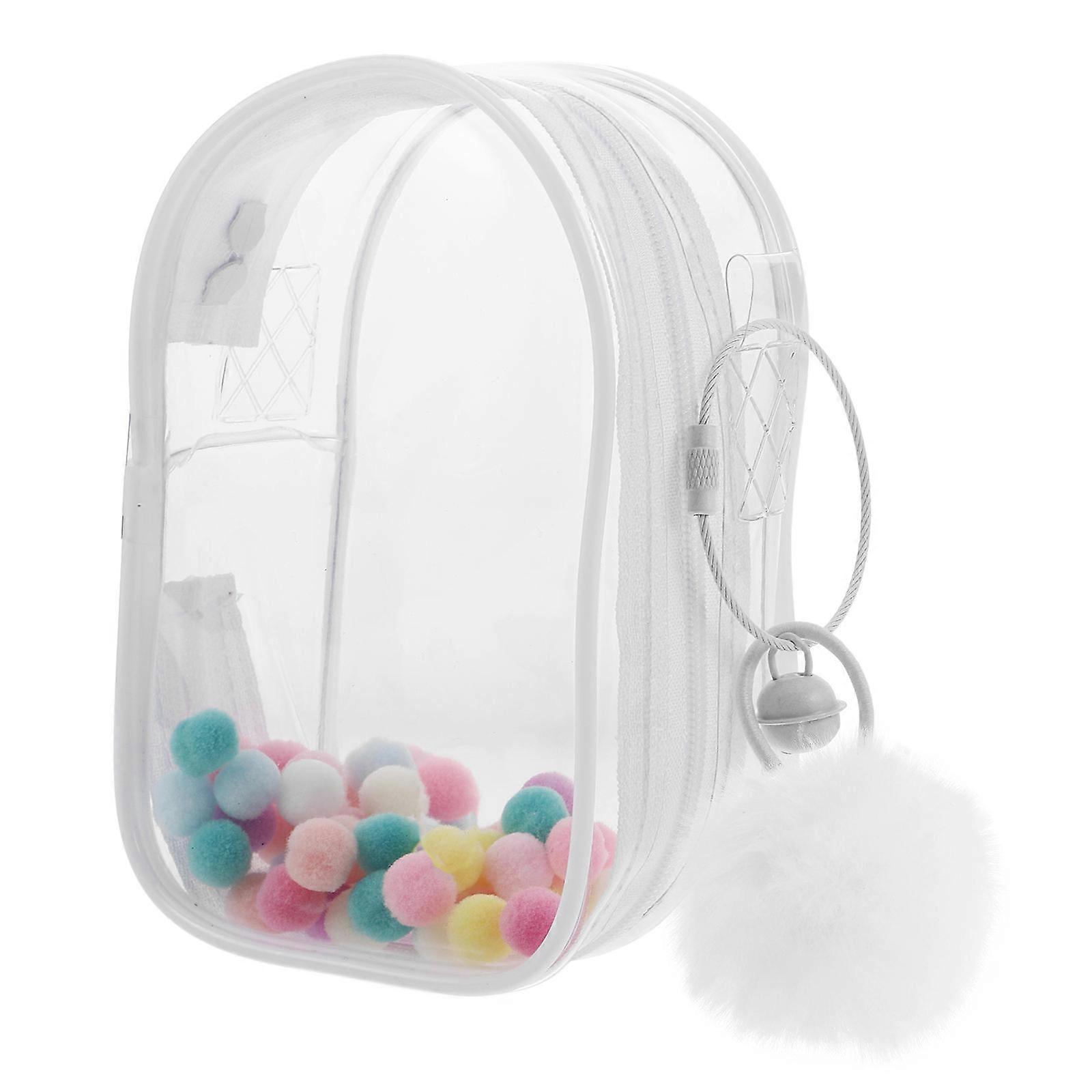 Portable Doll Storage Case with High Transparency PVC for Display White Color Durable Design 8.5x7.5x3.5 Inches