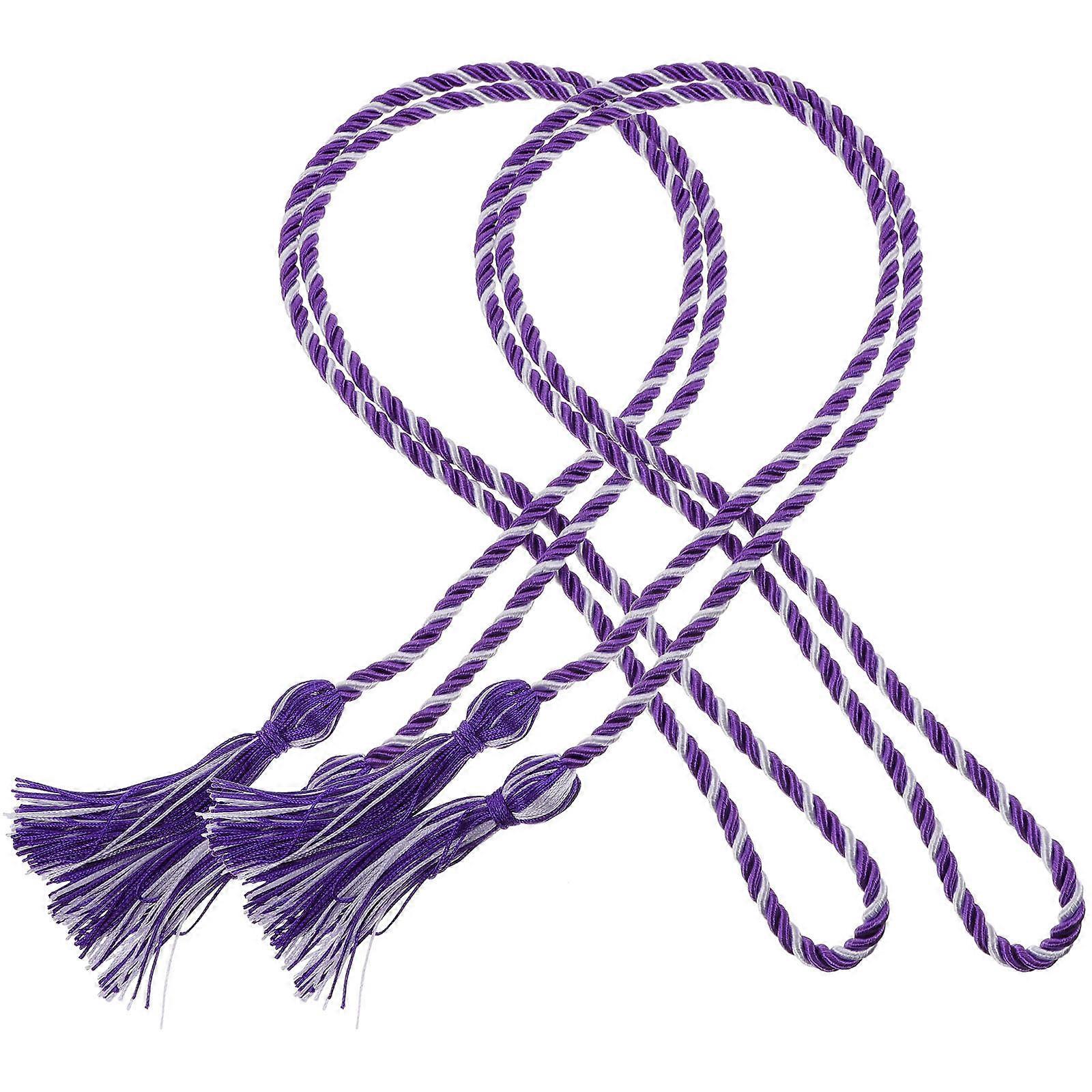 Honor Cords Decoration Graduation Ceremony Accessories Purple 2Pcs For Graduates And Classmates