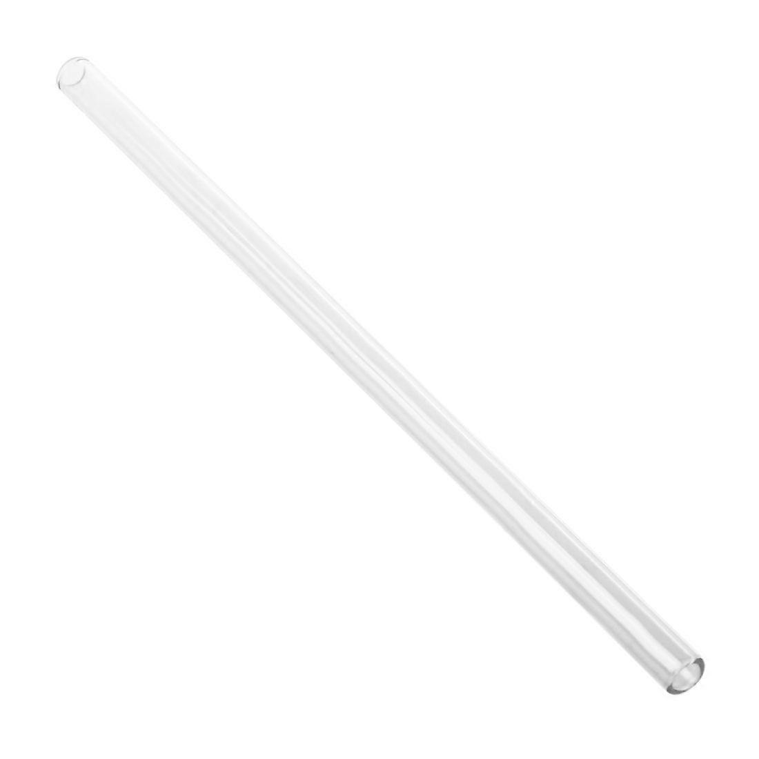 High borosilicate glass Drinking Straw Wedding Birthday Party Diameter 8mm Length 7 Inches , Transp